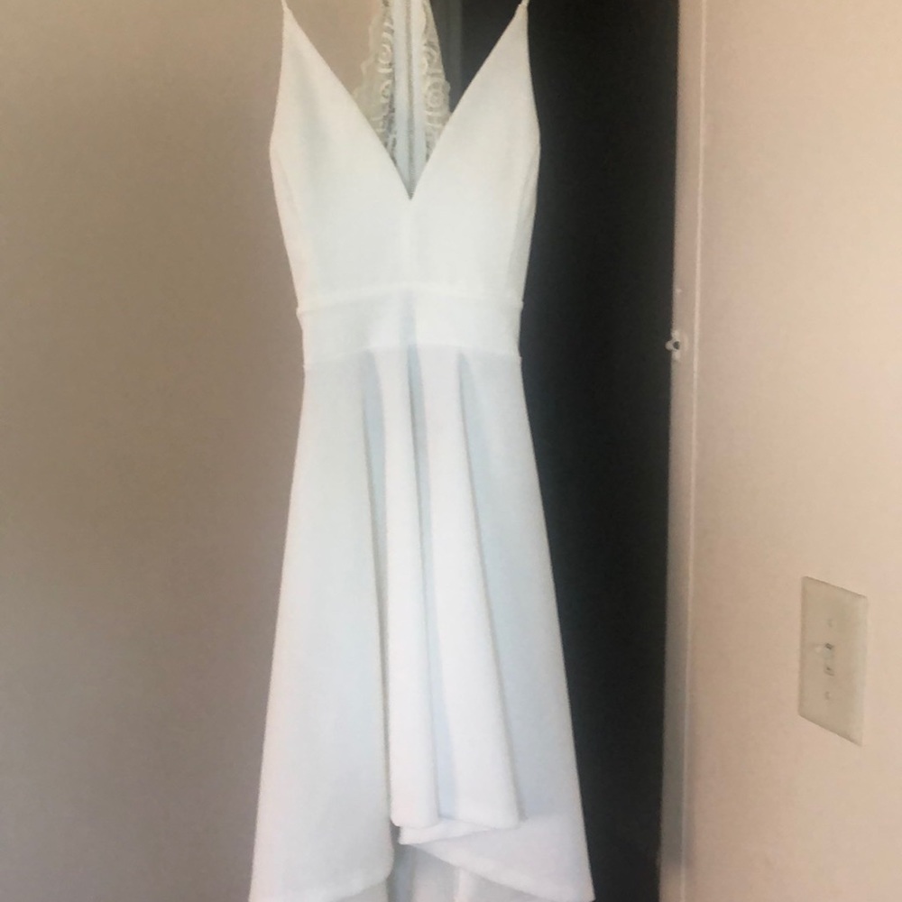 White high low hem Windsor dress